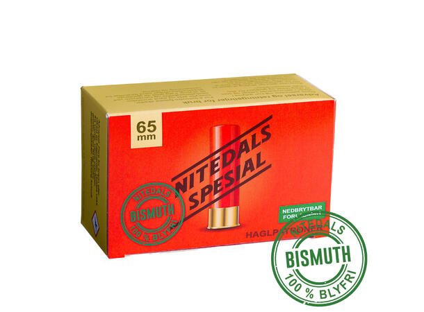 Nitedals Spesial Retro 12/65 US6 30 g Bismuth patron i kaliber 12/65