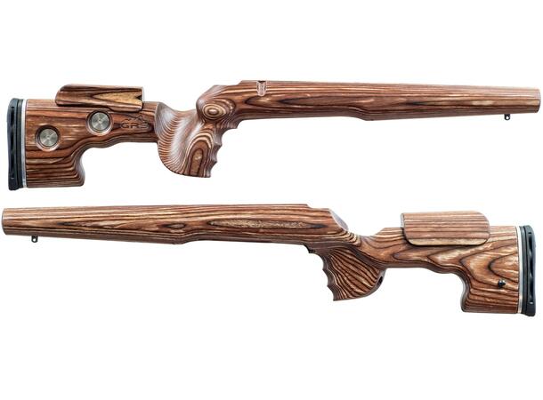 GRS Sporter Steel Action HS Brown Bjørkelaminat, ca. 1380g, 76cm 