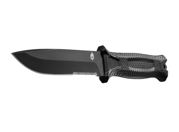 Gerber Strongarm Black Serrated Kniv, Bladlengde 12cm, Vekt 204g