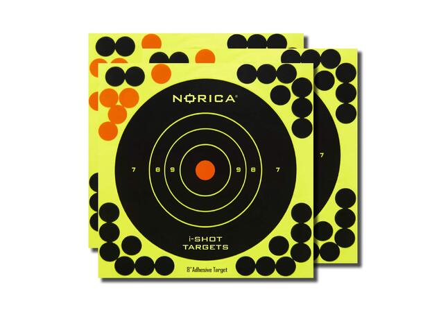 Norica Skiver I-Shot 25stk Fluoriserende for godt synlige treff