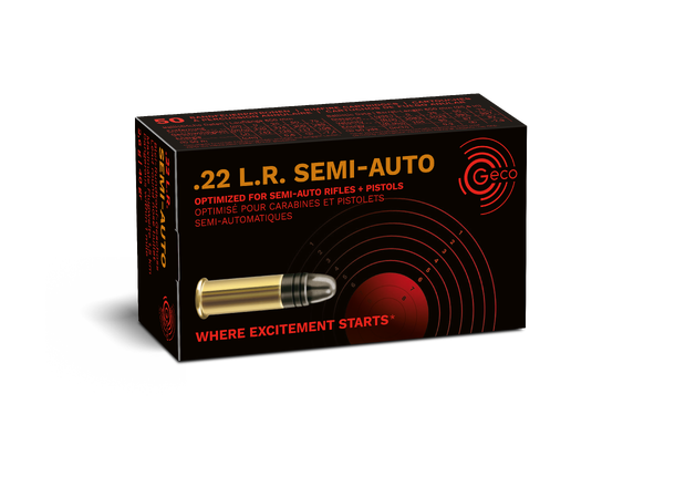 GECO Semi Auto 22LR Patron optimalisert for halvauto/pistol