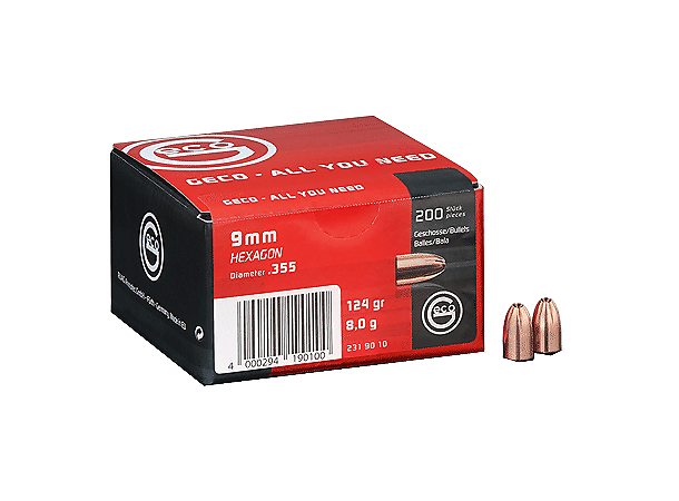 Geco Kuler HEXAGON 9mm 124g Geco Hexagon 1500pk. 