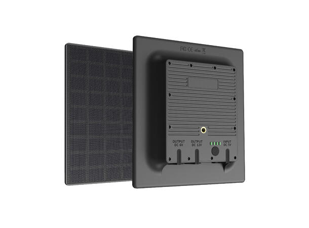 Hikmicro Solcellepanel 5,0 Watt Solcellepanel til viltkamera med batteri