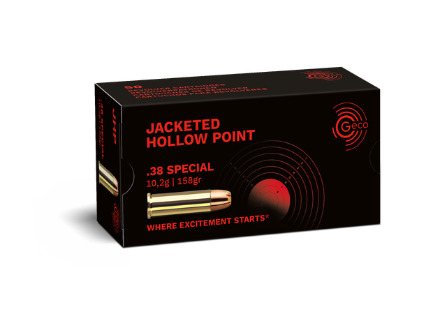 GECO .38 Special 158gr JHP Revolverpatroner av høy kvalitet 