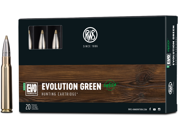 RWS Evo Green 8X57JS 9,0g/140gr Miljøvennlig kule fra RWS
