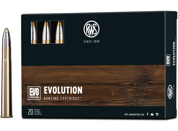 RWS Evolution 9,3x74R 18,8g / 290gr Garantert bra presisjon og penetrasjon 