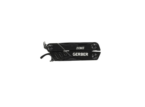 Gerber Dime Black Multiverktøy, 10 Verktøy, Vekt 62g