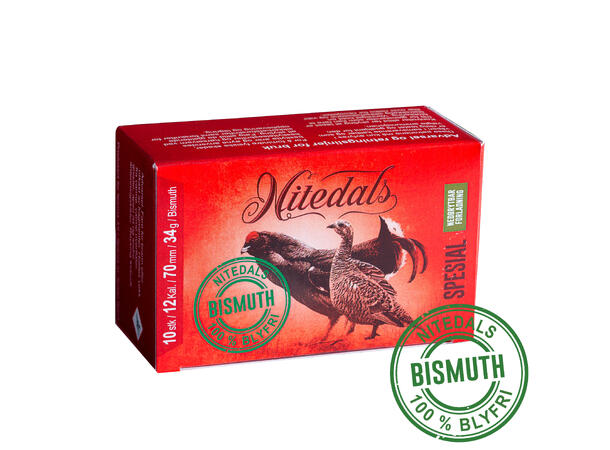 Nitedals Spesial Bismuth 12/70 34 g Bismuthpatron spesielt egnet til jakt