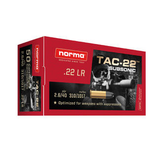 Norma Tac-22 .22LR Subsonic Optimal for lyddemper