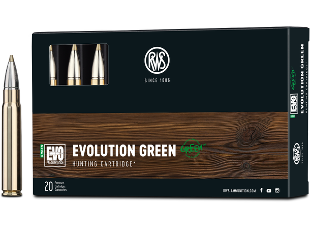 RWS Evo Green 9,3X62 11,9g/184gr Miljøvennlig kule fra RWS 