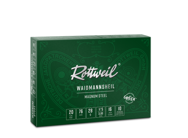 Rottweil Waidmannsheil Mag. Steel 20/76 Stålpatron i 20/76 med 28 grams ladning 