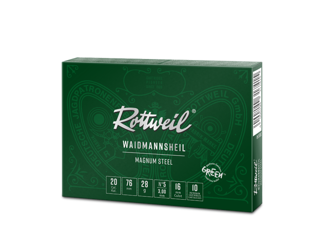 Rottweil Waidmannsheil Mag. Steel 20/76 Stålpatron i 20/76 med 28 grams ladning 