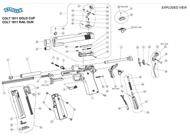 Colt 1911 - Del 34 - Hammer Strut Deler og deletegning til Colt 1911 .22LR 