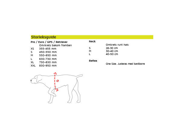 Dogtech ONE Hundevest Medium 550-650mm Beskyttelsesvest mot Ulv