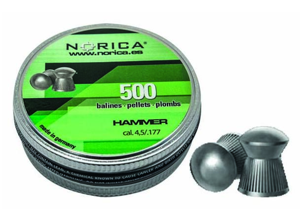 Norica Hammer Luftkuler 4,5mm 500stk/boks, Vekt 0,51g/7,87gr 