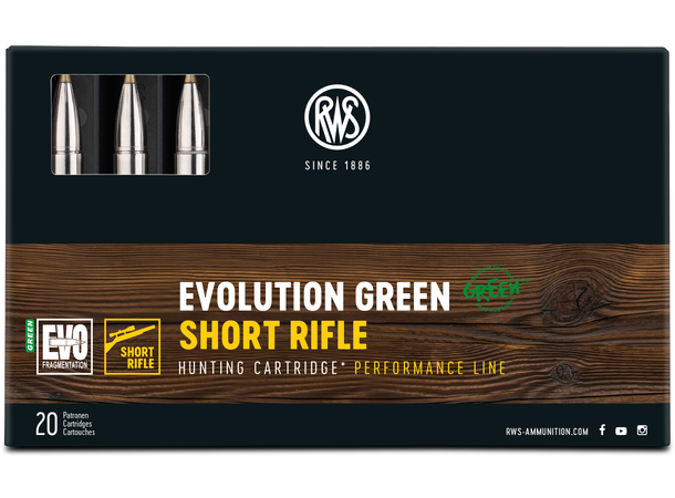 RWS Evo Green 30-06 9,0g / 139gr SR Miljøvennlig kule fra RWS, Short Rifle 