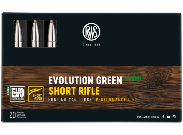 RWS Evo Green 30-06 9,0g / 139gr SR Miljøvennlig kule fra RWS, Short Rifle