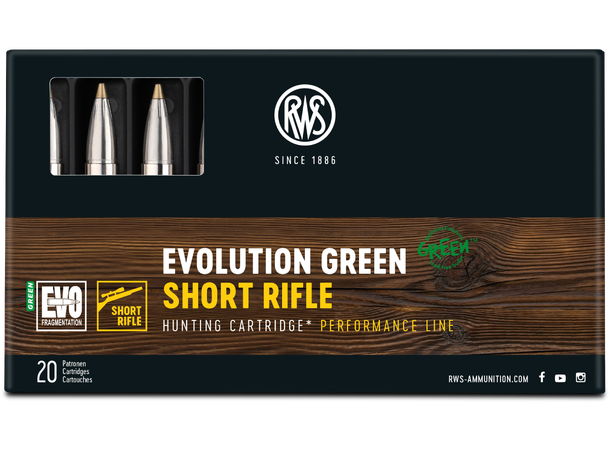RWS Evo Green 308 WIN 9,0g / 139gr SR Miljøvennlig kule fra RWS, Short Rifle 