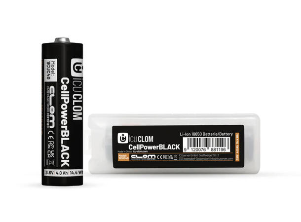 ICU 18650 batteri 4000mAh (svart) 18650 batteri på 4000mAh fra ICU