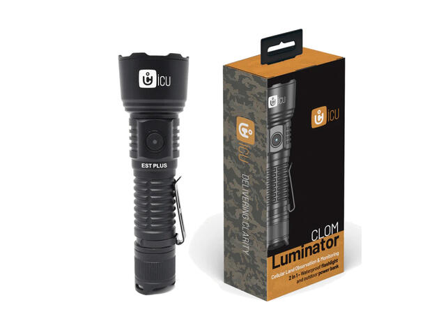 ICU Lommelykt LED inkl. 18650 batteri 2 i 1 lommelykt 
