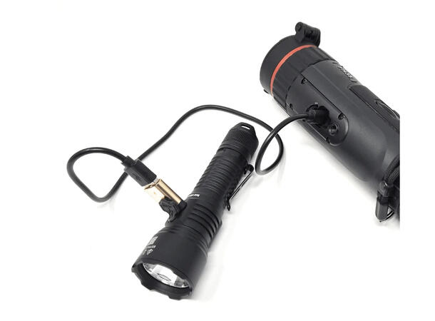ICU Lommelykt LED inkl. 18650 batteri 2 i 1 lommelykt 