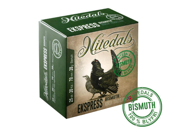 Nitedals Ekspress Bismuth 20/70 28 g Bismuthpatron godt egnet til småviltjakt 