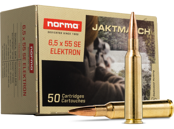 Norma Jaktmatch 6,5X55 124gr / 8,0g Helmantel trening og jaktammunisjon