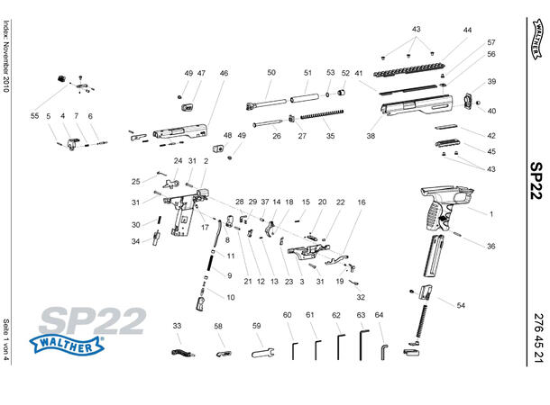 Walther SP22  reservedeler Deler til Walther SP22 