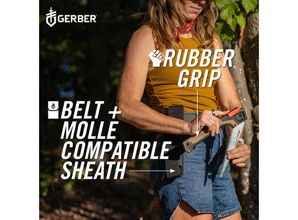 Gerber Bushcraft Saw Lett sammenleggbar sag med 20 cm blad 