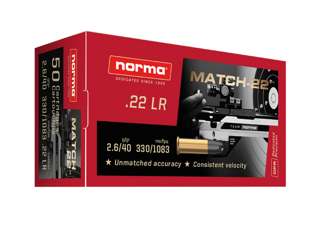 .22LR Norma Match LOT 44LV22 God mengdetreningspatron 
