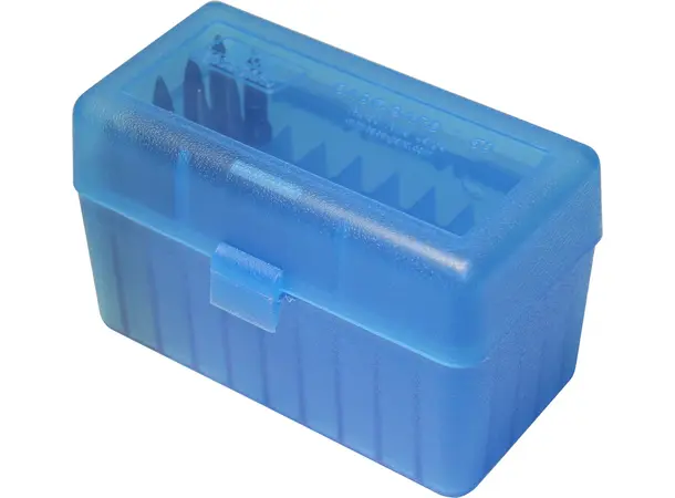 MTM Patronboks blå 270 Win - 30-06 Round Flip Top 50-skd 