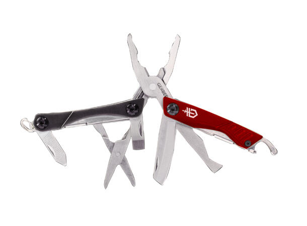 Gerber Dime Red Multiverktøy, 10 Verktøy, Vekt 62g 