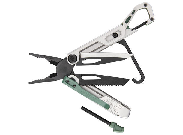 Gerber Stakeoutspark, Baltic Haze Multiverktøy, 10 verktøy, vekt 153 gram 