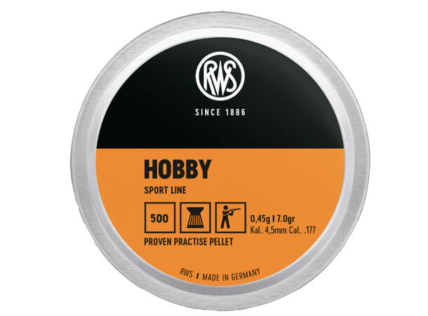 RWS Luftkuler Hobby Rifle 4,5 mm RWS Sport Line, 500stk, 0,45g/7,0gr 