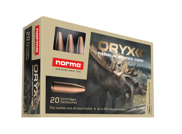 Norma Oryx 7,5x55 Swiss 180gr / 11,7g Stor ekspansjon og høy restvekt 