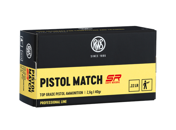 RWS Pistol Match SR .22LR Pistolpatron med lav rekyl 